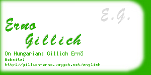 erno gillich business card