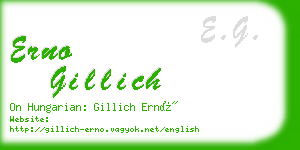 erno gillich business card